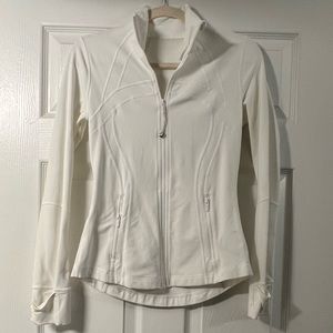 White LuluLemon Define Jacket circa approximately 2010, minimal wear